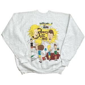 Vintage Bootleg Beavis And Butt-Head Sweatshirt XL NWOT